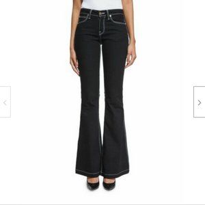 Burberry Brit Flare Leg Black & White Jean 26 NEW